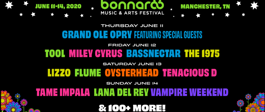 BONNAROO MUSIC AND ARTS FESTIVAL UNVEILS 2020 LINEUP