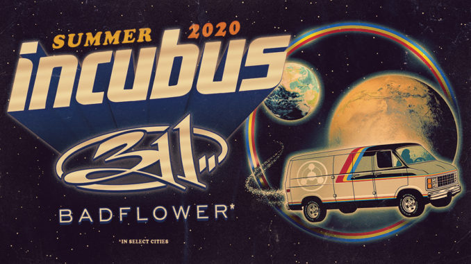 GRAMMY-NOMINATED, MULTI-PLATINUM SELLING BAND INCUBUS ANNOUNCE SUMMER 2020 NORTH AMERICAN TOUR WITH 311