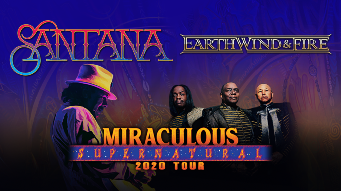 CARLOS SANTANA AND EARTH, WIND & FIRE ANNOUNCE THE MIRACULOUS SUPERNATURAL 2020 TOUR