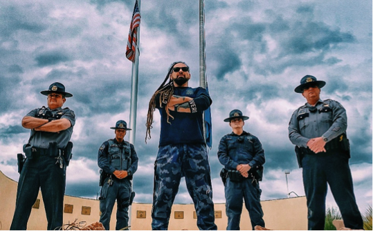 Zoltan Bathory of Five Finger Death Punch honors fallen Nevada Highway Patrol Officer