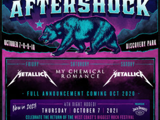Aftershock Festival Rescheduled To October 7 - 10, 2021; Metallica & My Chemical Romance To Headline; Festival Expands With Addition Of Fourth Night