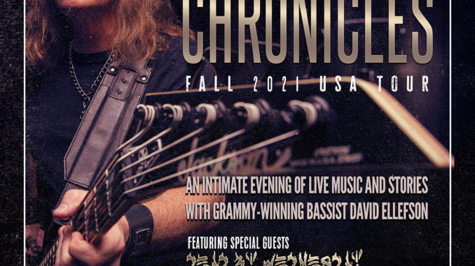 MEGADETH Bassist DAVID ELLEFSON Announces His Solo “BASS CHRONICLES” FALL 2021 STORYTELLER CONCERT SERIES