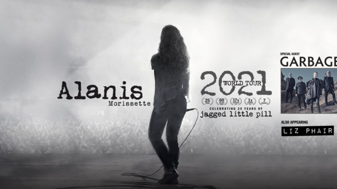 ALANIS MORISSETTE ANNOUNCES NEW 2021-2022 DATES FOR WORLD TOUR CELEBRATING 25 YEARS OF JAGGED LITTLE PILL