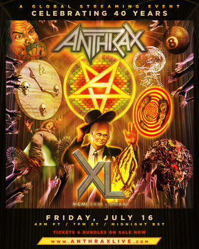 Anthrax's 40th Anniversary Countdown...Tickets For Band's July 16 Livestream Event On Sale Today / Presented By DWP