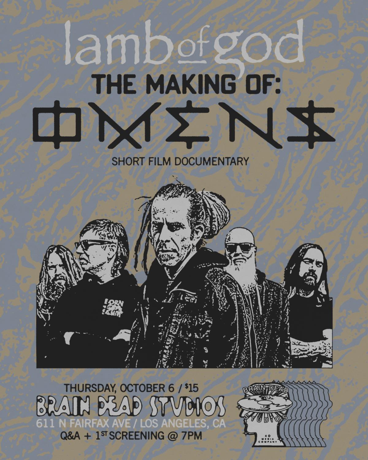 LAMB OF GOD The Making of: Omens Documentary Live Stream Starts October 6 -  Side Stage Magazine