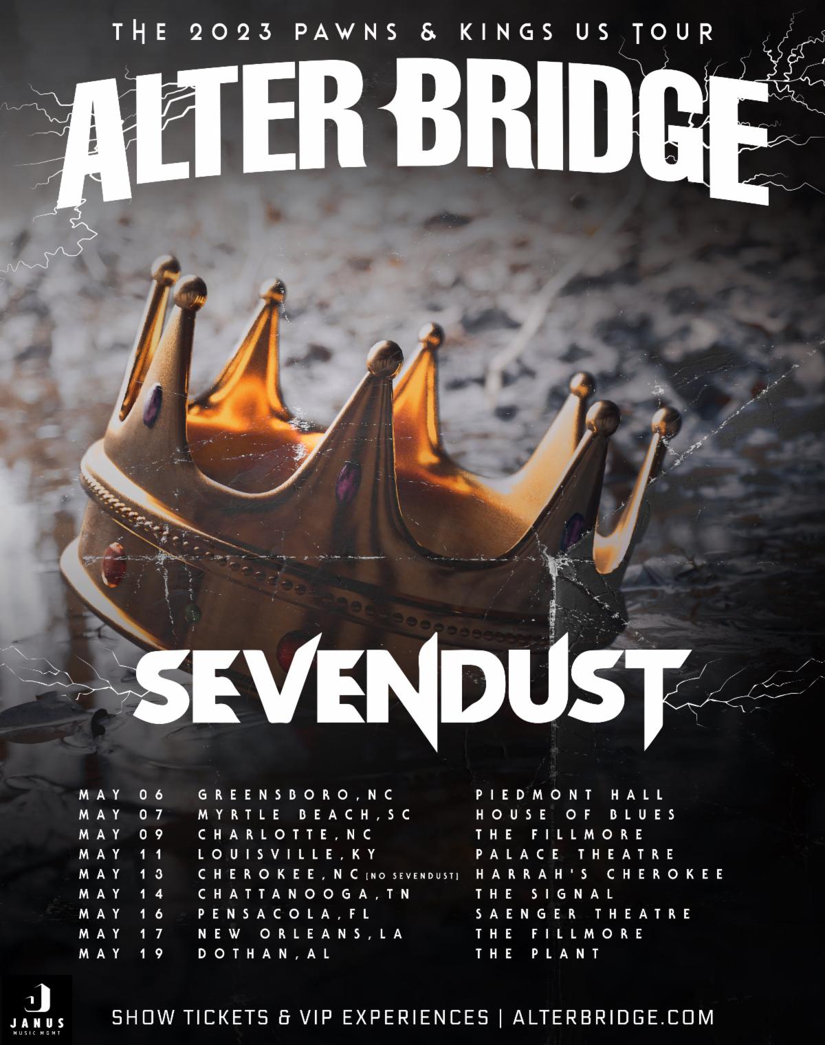 ALTER BRIDGE Announce May Headline Tour Dates With Special Guest Sevendust  - All Music Magazine