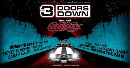 3 DOORS DOWN ANNOUNCES AWAY FROM THE SUN ANNIVERSARY TOUR