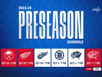 Capitals Announce 2023-24 Preseason Schedule