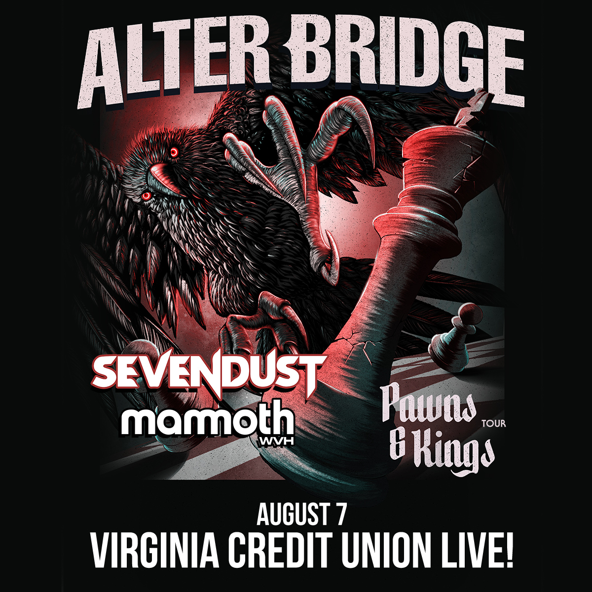 Alter Bridge Pawns and Kings tour setlist 