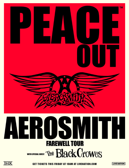 AerosmithPeaceOut the farewell tour kicked off to a packed house in Philly  last night! Next stop PPG Paints Arena in Pittsburgh, PA…