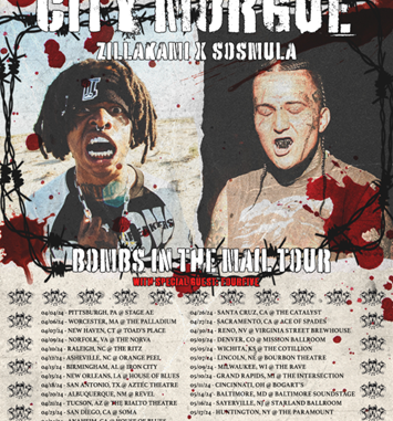 CITY MORGUE ANNOUNCES 2024 BOMBS IN THE MAIL TOUR ACROSS NORTH AMERICA, NEW ALBUM MY BLOODY AMERICA OUT NOW