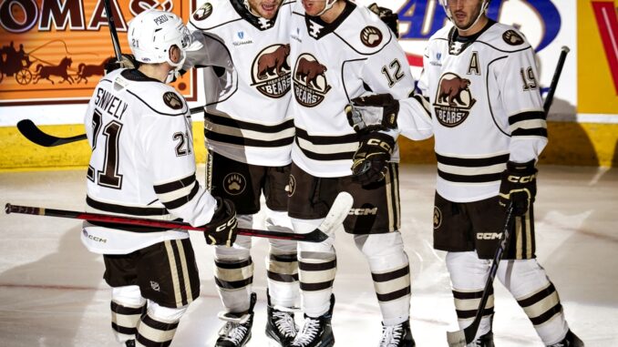 Frank, Stevenson Power The Hershey Bears to 6-0 Win Over The Cleveland Monsters