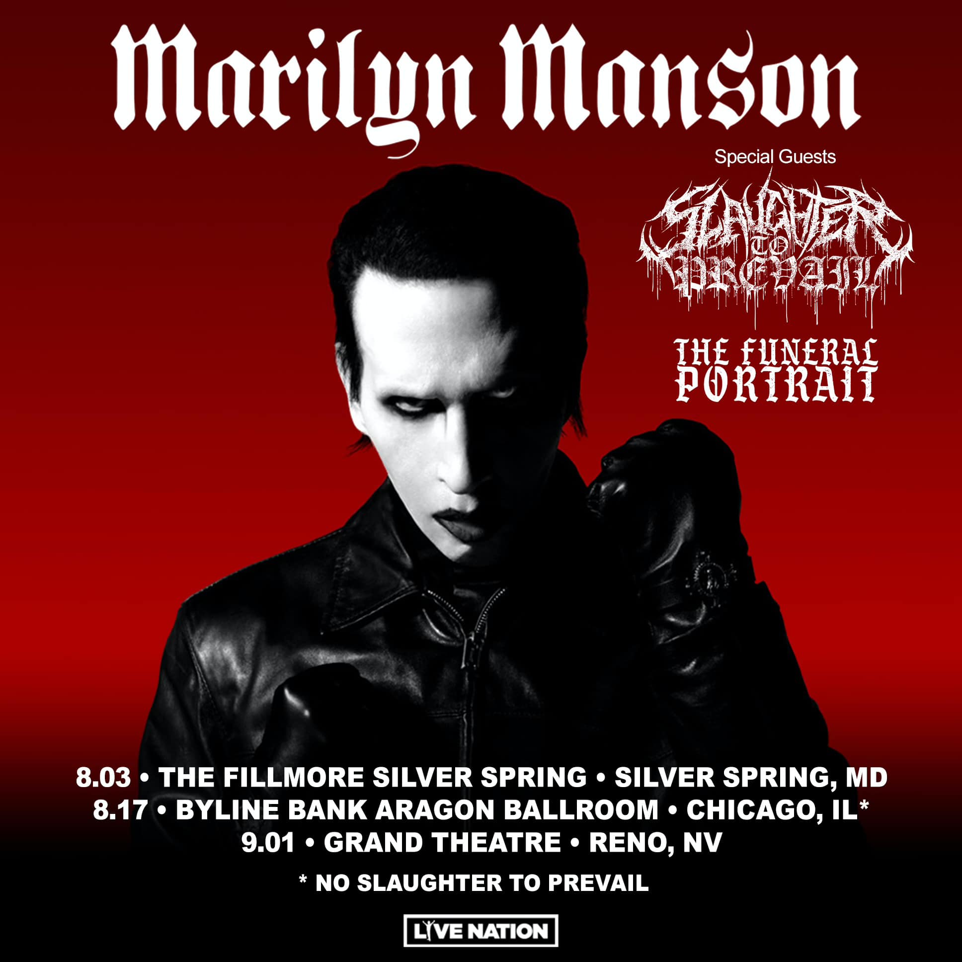 Marilyn Manson At The Fillmore Silver Spring, MD 8-3-2024 - Side Stage ...