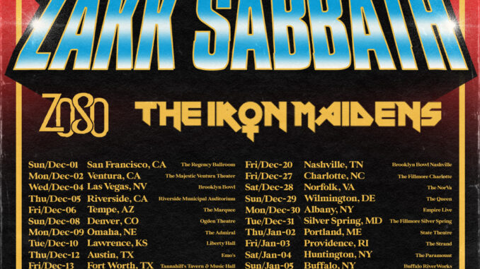 ZAKK SABBATH announce digital release and new North American tour dates for winter 2024/25