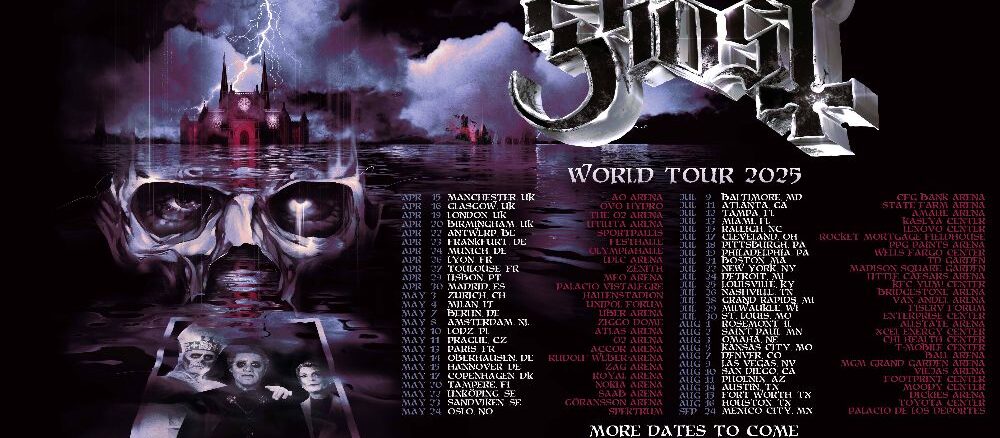 GHOST: WORLD TOUR 2025 TICKETS ON SALE HALLOWEEN WEEKEND